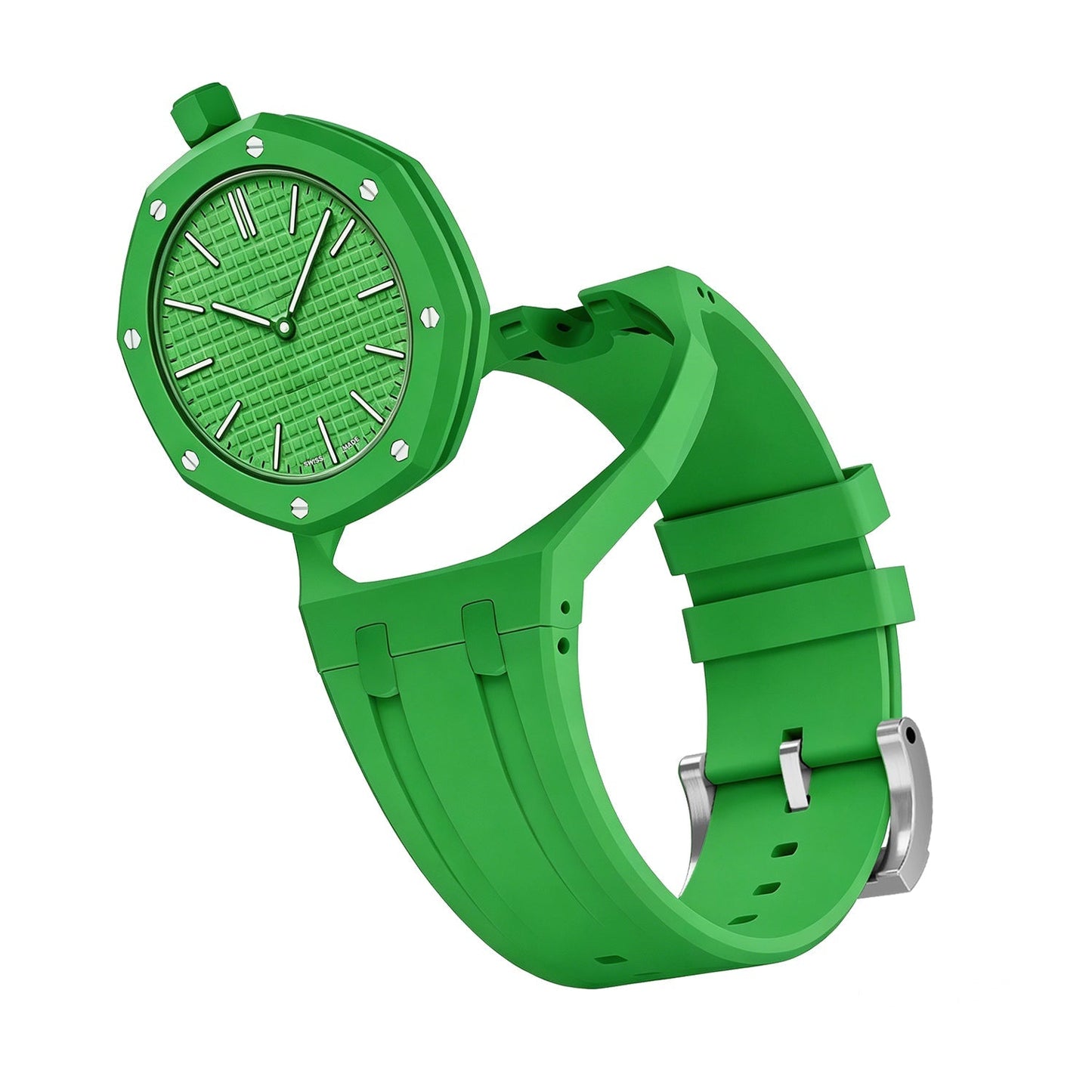 Oak Pop Exclusive Green Silicone Strap