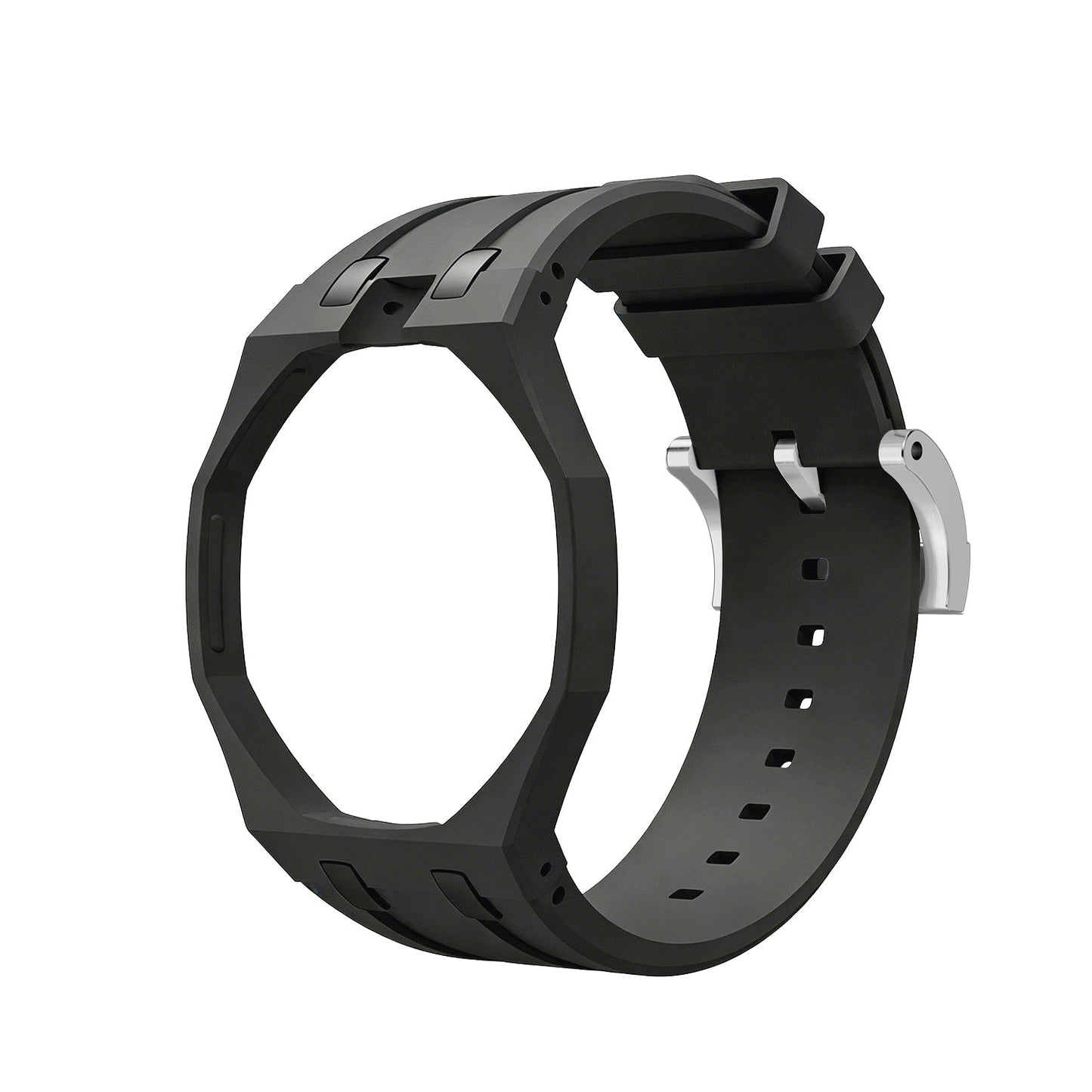 Oak Pop Exclusive Black Silicone Strap