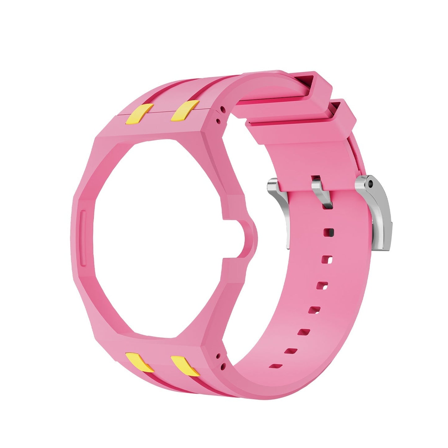 Oak Pop Exclusive Pink And Yellow Silicone Strap