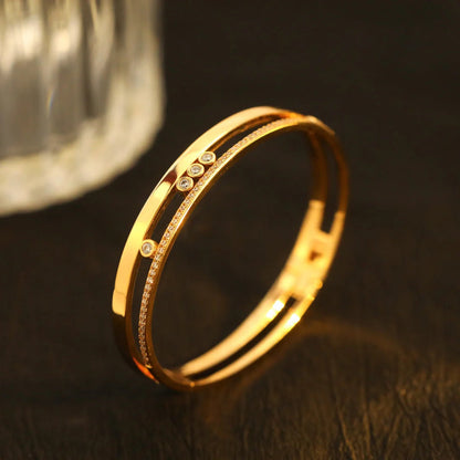 [Elowen Jewelry]Move Romane Diamond Bangle Bracelet