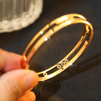 [Elowen Jewelry]Move Romane Diamond Bangle Bracelet