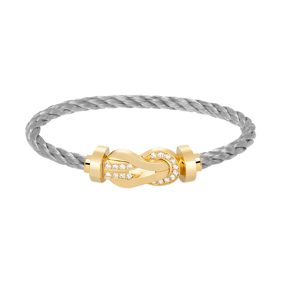 [Elowen Jewels]CHANCE LARGE 8 FIGURE BUCKLE HALF DIAMOND BRACELET GOLD