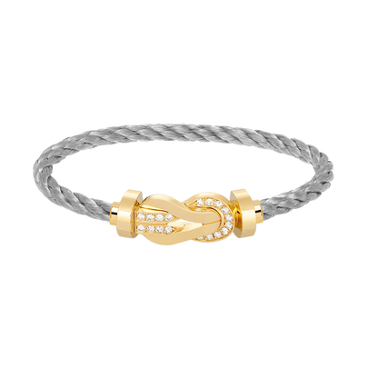 [Elowen Jewels]CHANCE LARGE 8 FIGURE BUCKLE HALF DIAMOND BRACELET GOLD