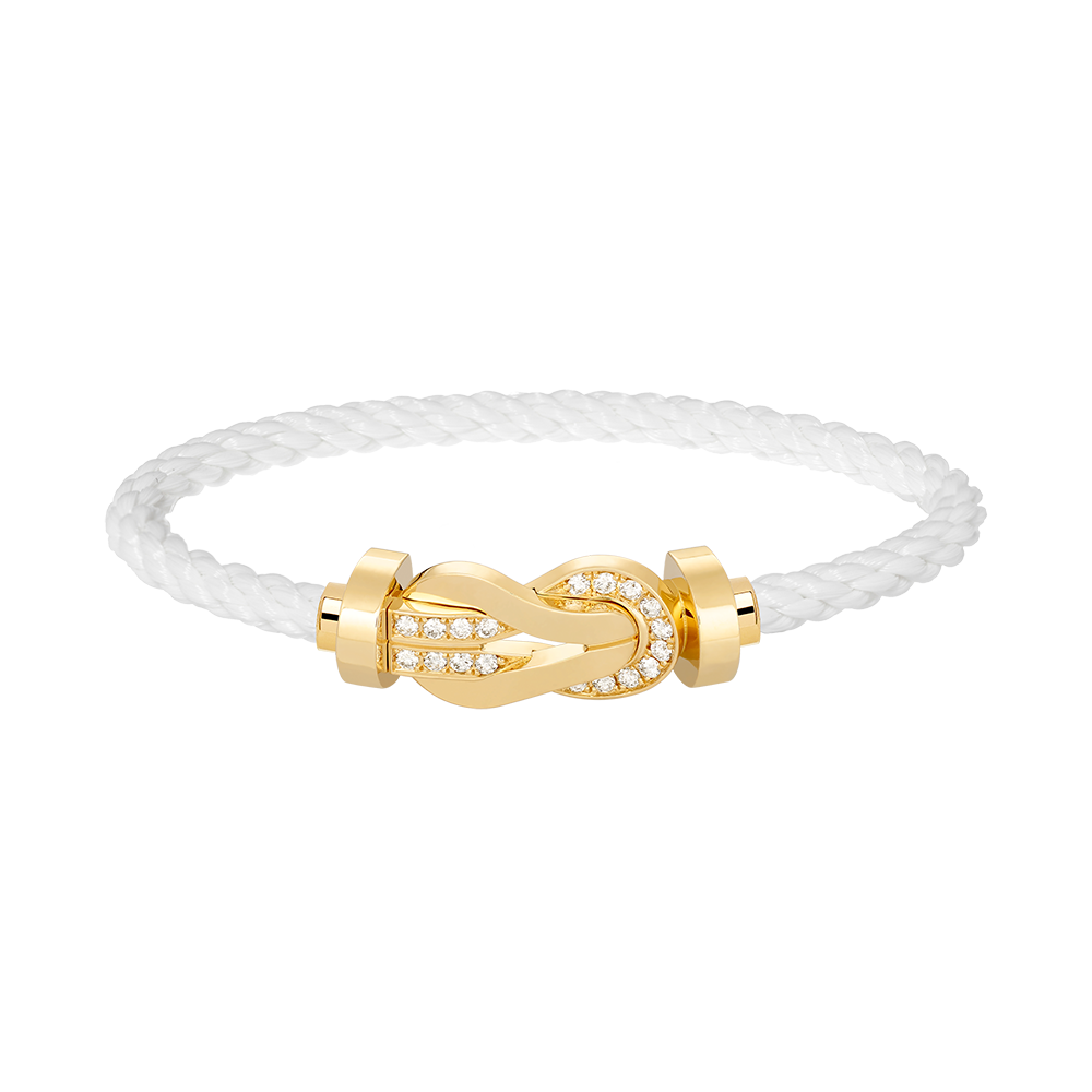 [Elowen Jewels]CHANCE LARGE 8 FIGURE BUCKLE HALF DIAMOND BRACELET GOLD