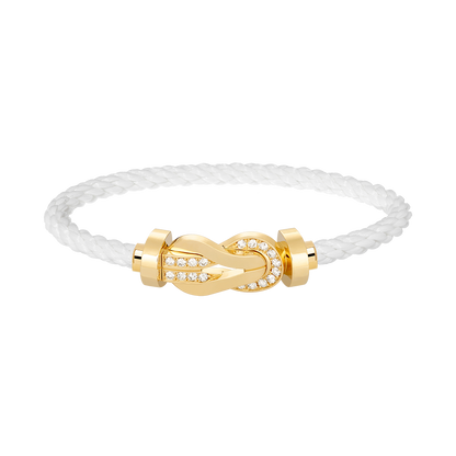 [Elowen Jewels]CHANCE LARGE 8 FIGURE BUCKLE HALF DIAMOND BRACELET GOLD