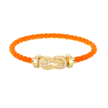 [Elowen Jewels]CHANCE LARGE 8 FIGURE BUCKLE HALF DIAMOND BRACELET GOLD