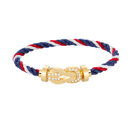 [Elowen Jewels]CHANCE LARGE 8 FIGURE BUCKLE HALF DIAMOND BRACELET GOLD