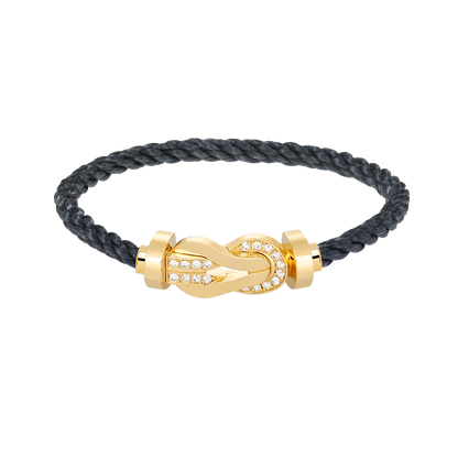 [Elowen Jewels]CHANCE LARGE 8 FIGURE BUCKLE HALF DIAMOND BRACELET GOLD