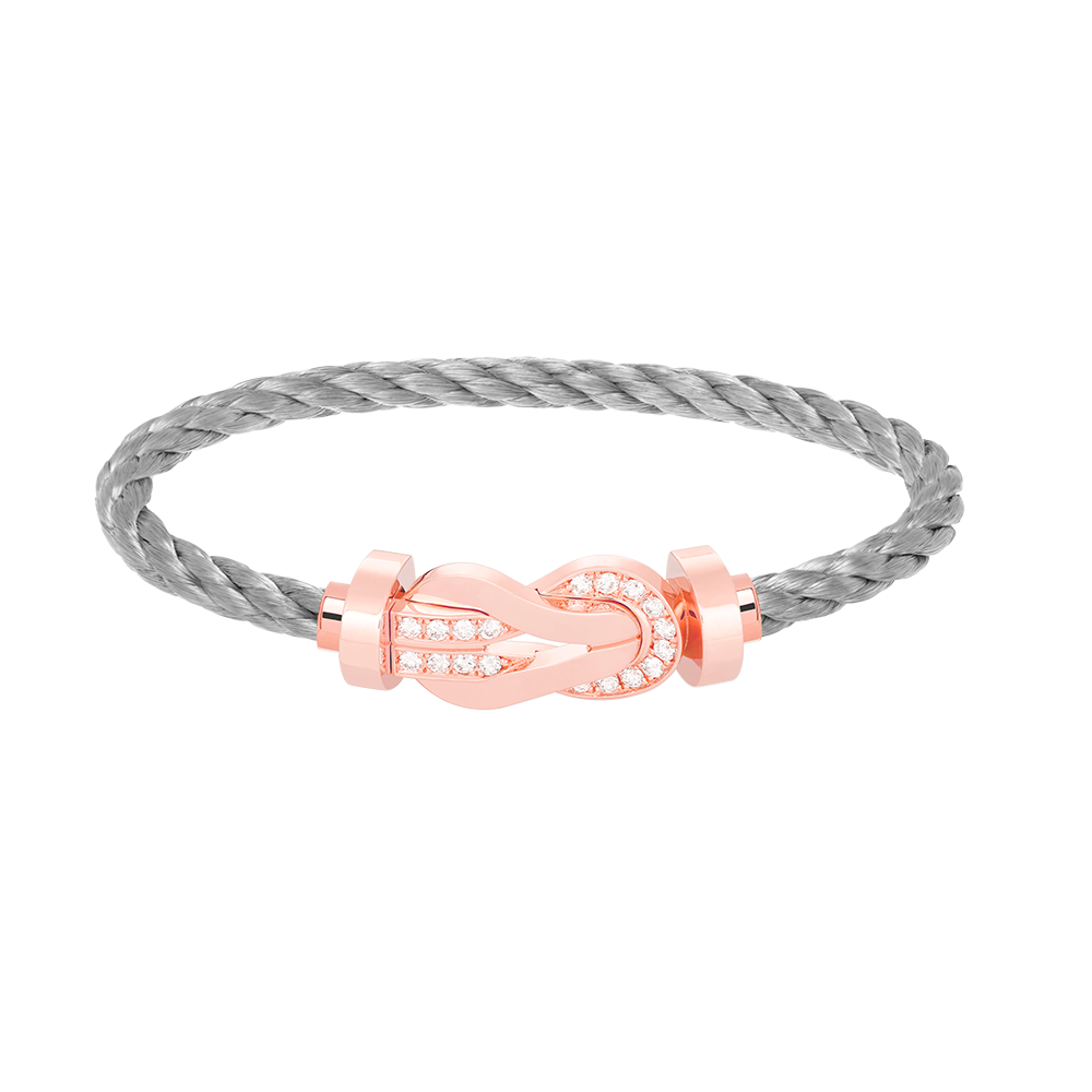 [Elowen Jewels]CHANCE LARGE 8 FIGURE BUCKLE HALF DIAMOND BRACELET ROSE GOLD