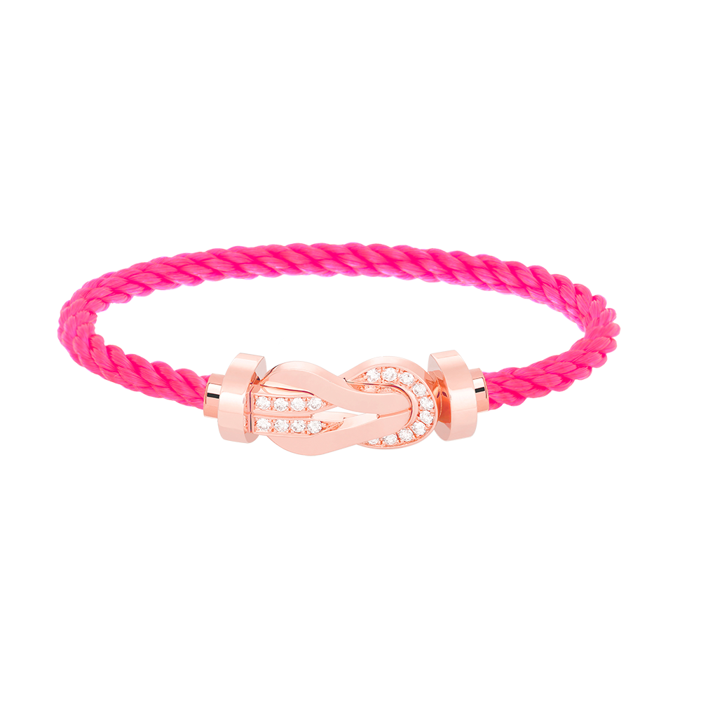 [Elowen Jewels]CHANCE LARGE 8 FIGURE BUCKLE HALF DIAMOND BRACELET ROSE GOLD