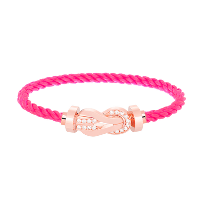[Elowen Jewels]CHANCE LARGE 8 FIGURE BUCKLE HALF DIAMOND BRACELET ROSE GOLD
