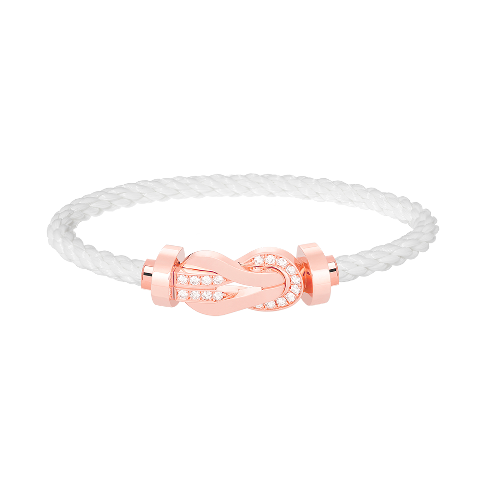 [Elowen Jewels]CHANCE LARGE 8 FIGURE BUCKLE HALF DIAMOND BRACELET ROSE GOLD