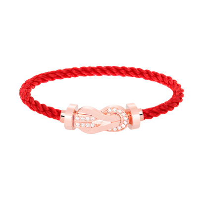 [Elowen Jewels]CHANCE LARGE 8 FIGURE BUCKLE HALF DIAMOND BRACELET ROSE GOLD