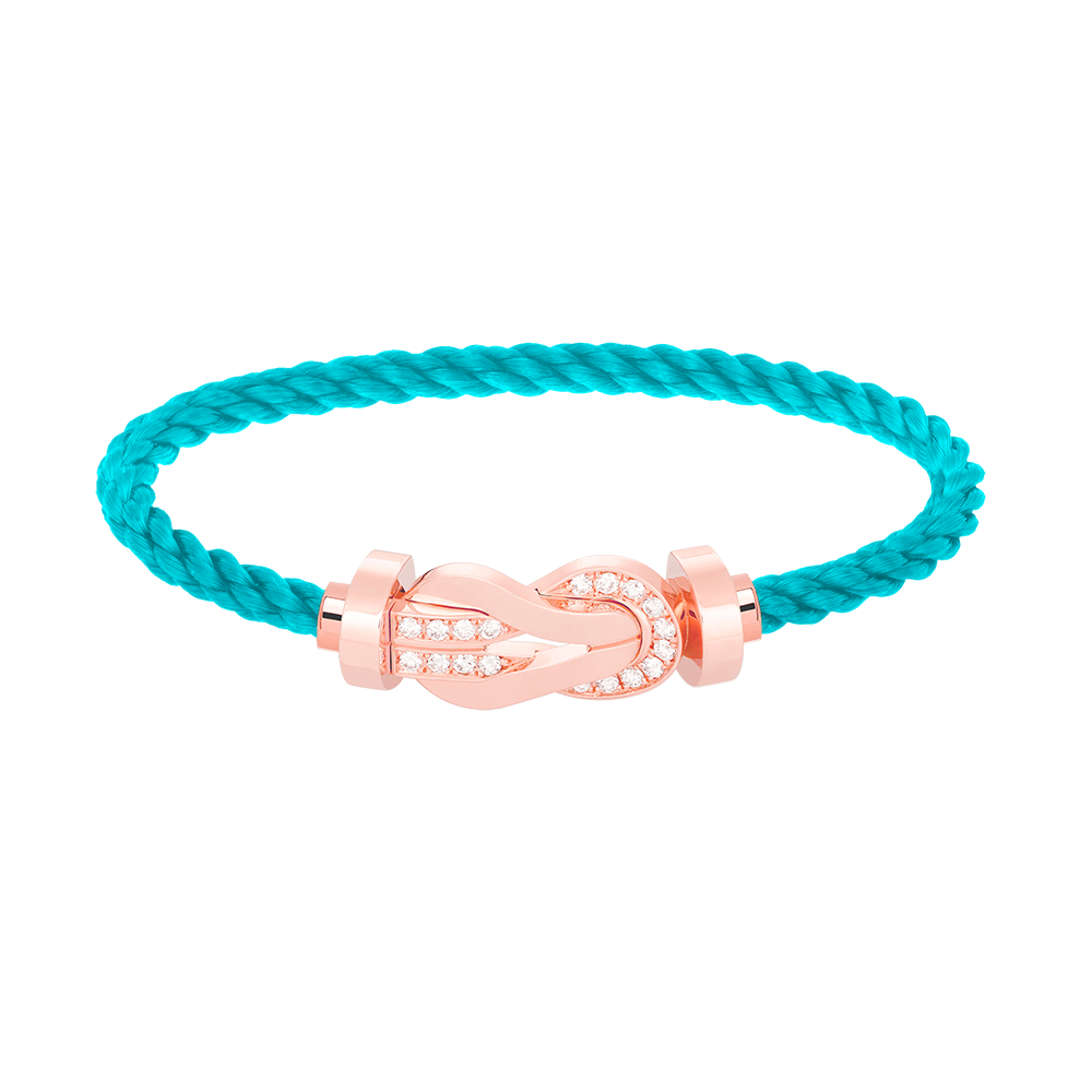 [Elowen Jewels]CHANCE LARGE 8 FIGURE BUCKLE HALF DIAMOND BRACELET ROSE GOLD