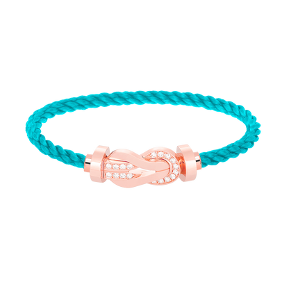 [Elowen Jewels]CHANCE LARGE 8 FIGURE BUCKLE HALF DIAMOND BRACELET ROSE GOLD
