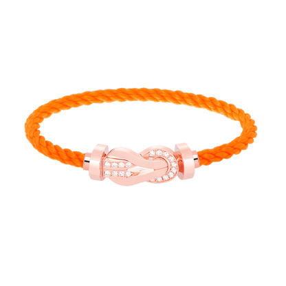[Elowen Jewels]CHANCE LARGE 8 FIGURE BUCKLE HALF DIAMOND BRACELET ROSE GOLD