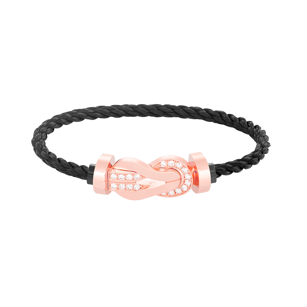 [Elowen Jewels]CHANCE LARGE 8 FIGURE BUCKLE HALF DIAMOND BRACELET ROSE GOLD
