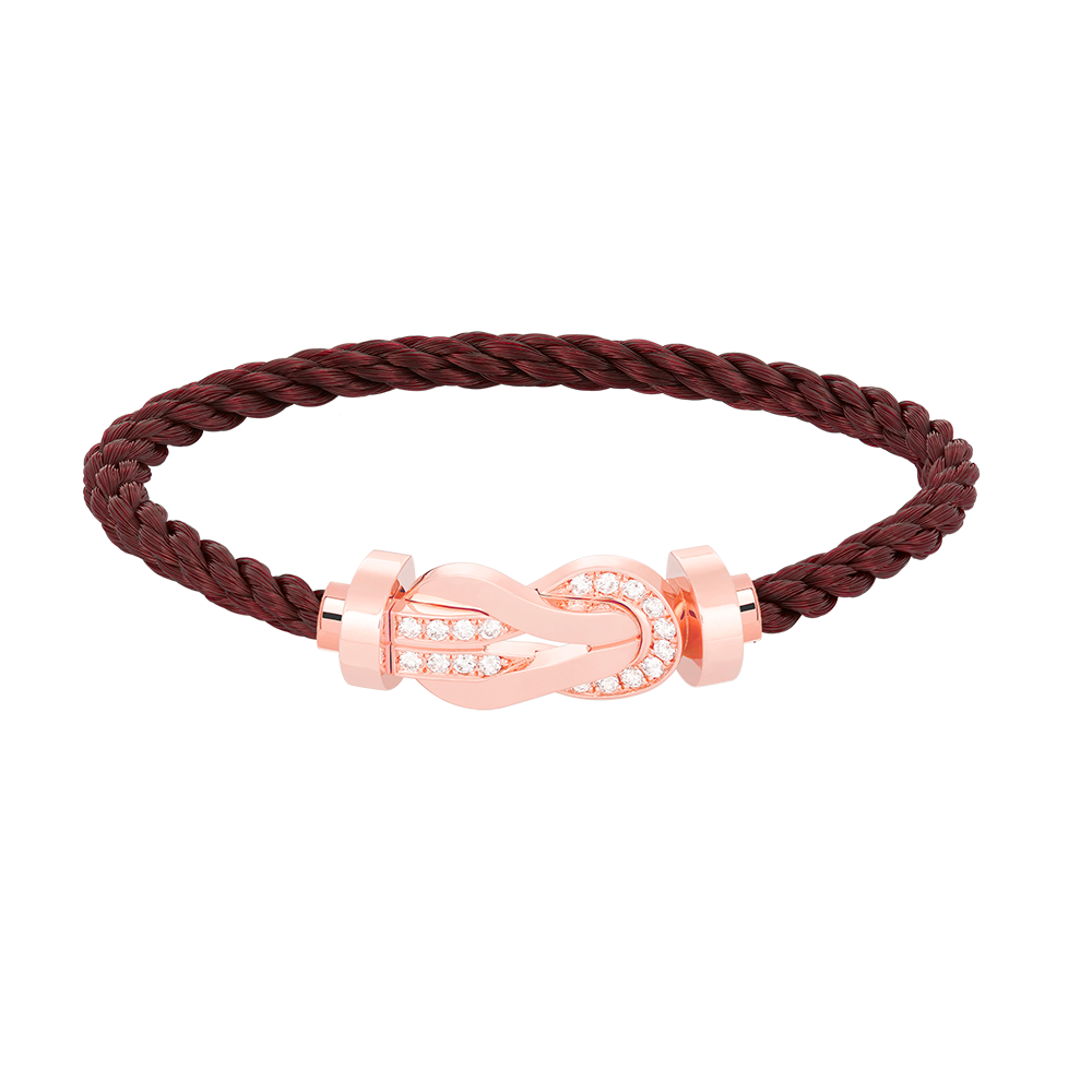 [Elowen Jewels]CHANCE LARGE 8 FIGURE BUCKLE HALF DIAMOND BRACELET ROSE GOLD