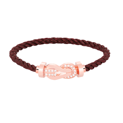 [Elowen Jewels]CHANCE LARGE 8 FIGURE BUCKLE HALF DIAMOND BRACELET ROSE GOLD