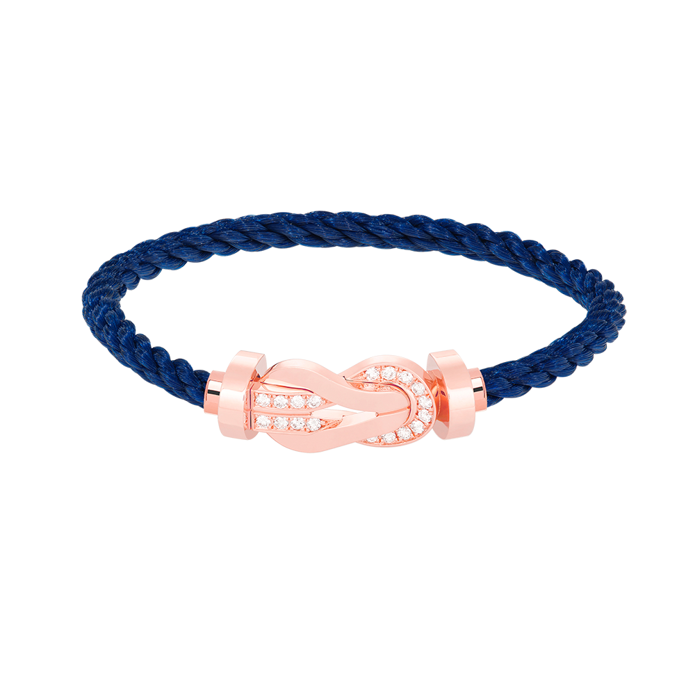 [Elowen Jewels]CHANCE LARGE 8 FIGURE BUCKLE HALF DIAMOND BRACELET ROSE GOLD