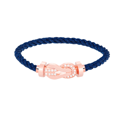 [Elowen Jewels]CHANCE LARGE 8 FIGURE BUCKLE HALF DIAMOND BRACELET ROSE GOLD