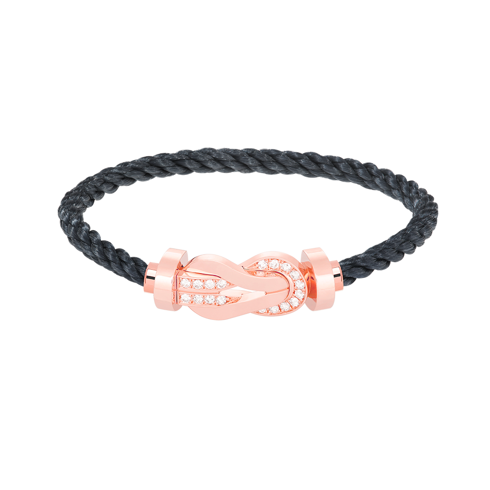 [Elowen Jewels]CHANCE LARGE 8 FIGURE BUCKLE HALF DIAMOND BRACELET ROSE GOLD