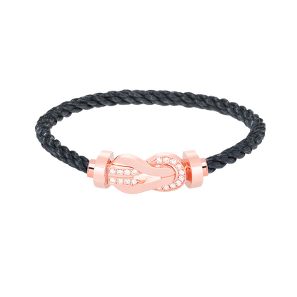 [Elowen Jewels]CHANCE LARGE 8 FIGURE BUCKLE HALF DIAMOND BRACELET ROSE GOLD