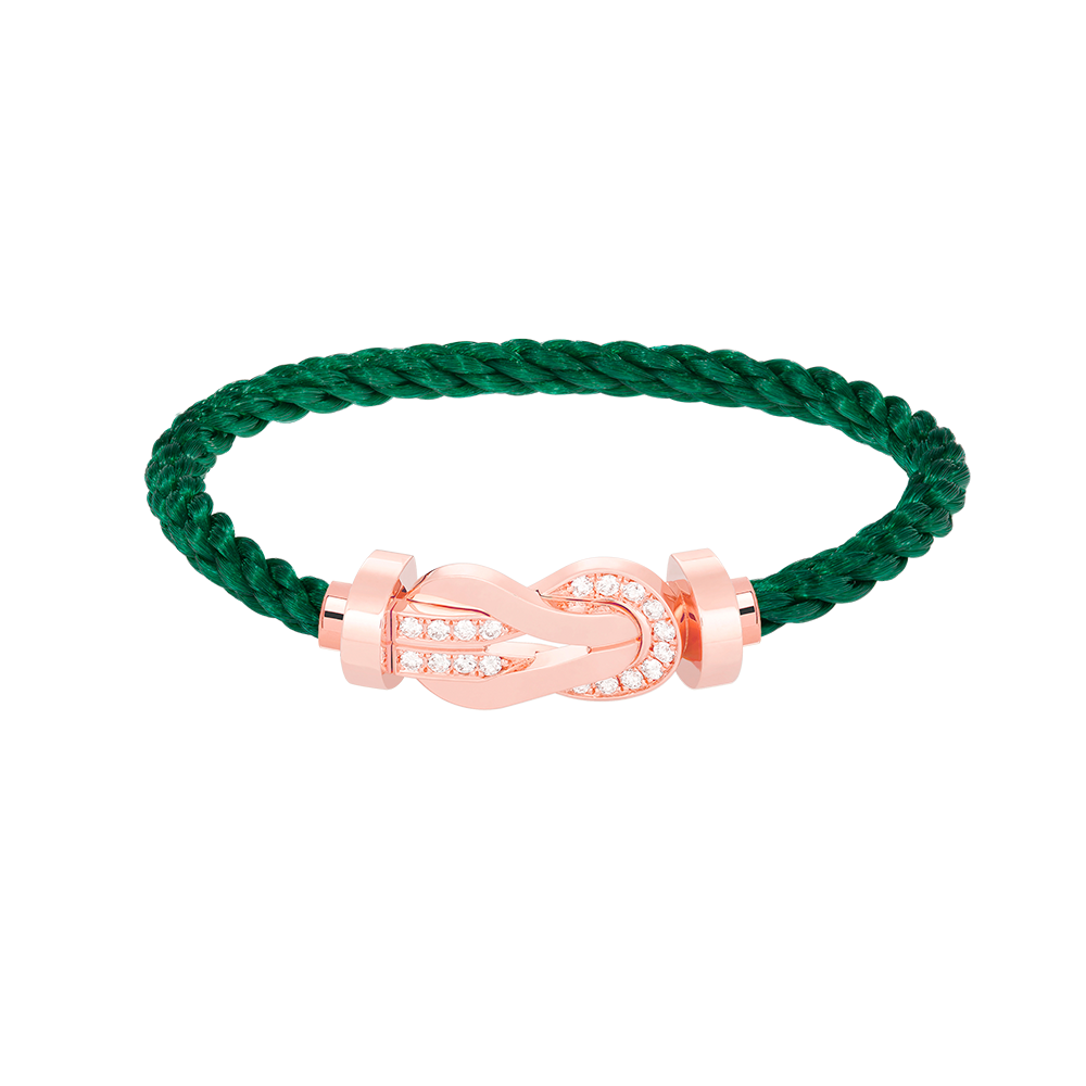 [Elowen Jewels]CHANCE LARGE 8 FIGURE BUCKLE HALF DIAMOND BRACELET ROSE GOLD