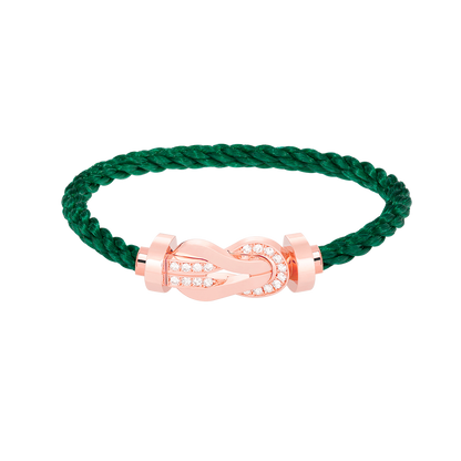 [Elowen Jewels]CHANCE LARGE 8 FIGURE BUCKLE HALF DIAMOND BRACELET ROSE GOLD