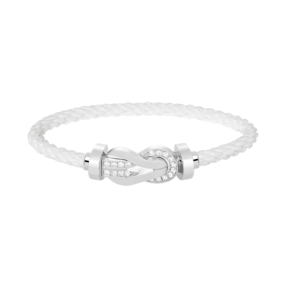 [Elowen Jewels]CHANCE LARGE 8 FIGURE BUCKLE HALF DIAMOND BRACELET SILVER
