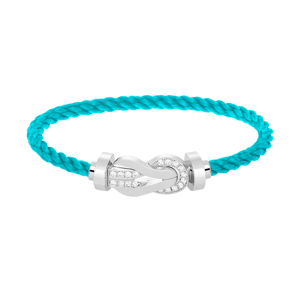 [Elowen Jewels]CHANCE LARGE 8 FIGURE BUCKLE HALF DIAMOND BRACELET SILVER