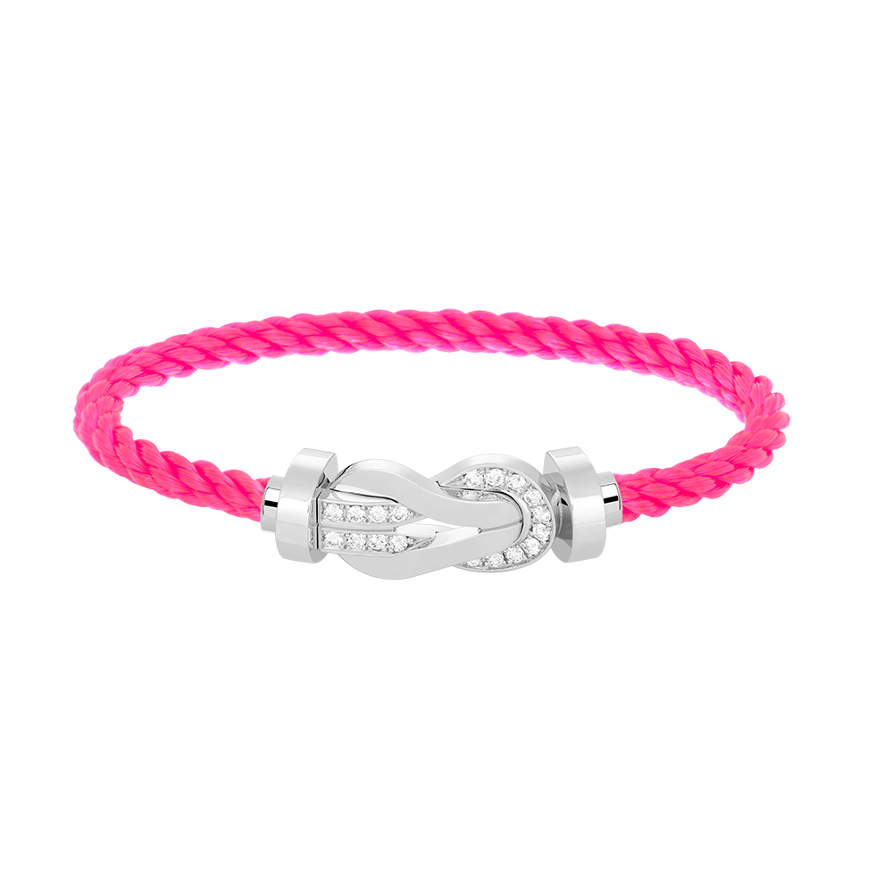 [Elowen Jewels]CHANCE LARGE 8 FIGURE BUCKLE HALF DIAMOND BRACELET SILVER