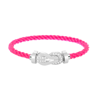 [Elowen Jewels]CHANCE LARGE 8 FIGURE BUCKLE HALF DIAMOND BRACELET SILVER