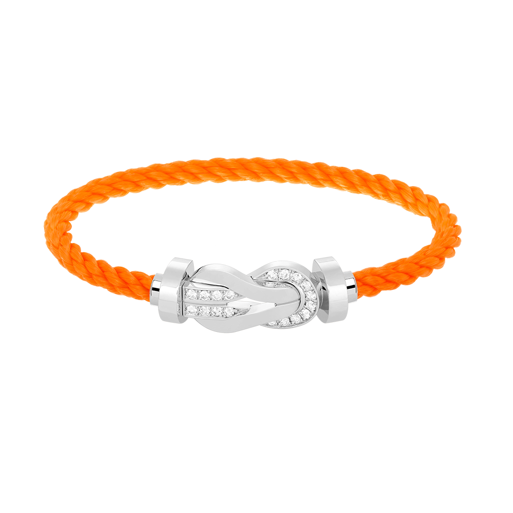 [Elowen Jewels]CHANCE LARGE 8 FIGURE BUCKLE HALF DIAMOND BRACELET SILVER