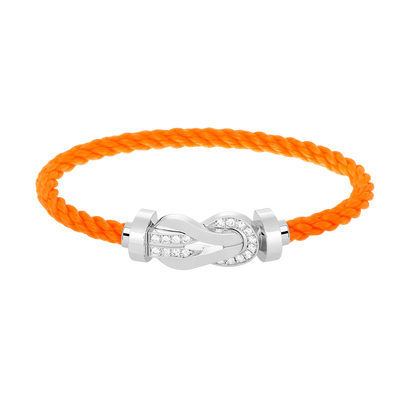 [Elowen Jewels]CHANCE LARGE 8 FIGURE BUCKLE HALF DIAMOND BRACELET SILVER