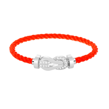 [Elowen Jewels]CHANCE LARGE 8 FIGURE BUCKLE HALF DIAMOND BRACELET SILVER