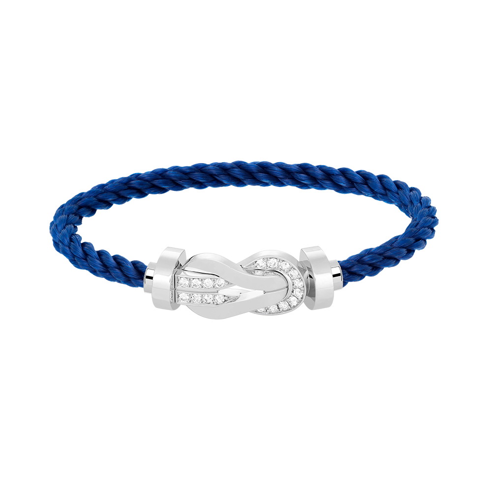 [Elowen Jewels]CHANCE LARGE 8 FIGURE BUCKLE HALF DIAMOND BRACELET SILVER