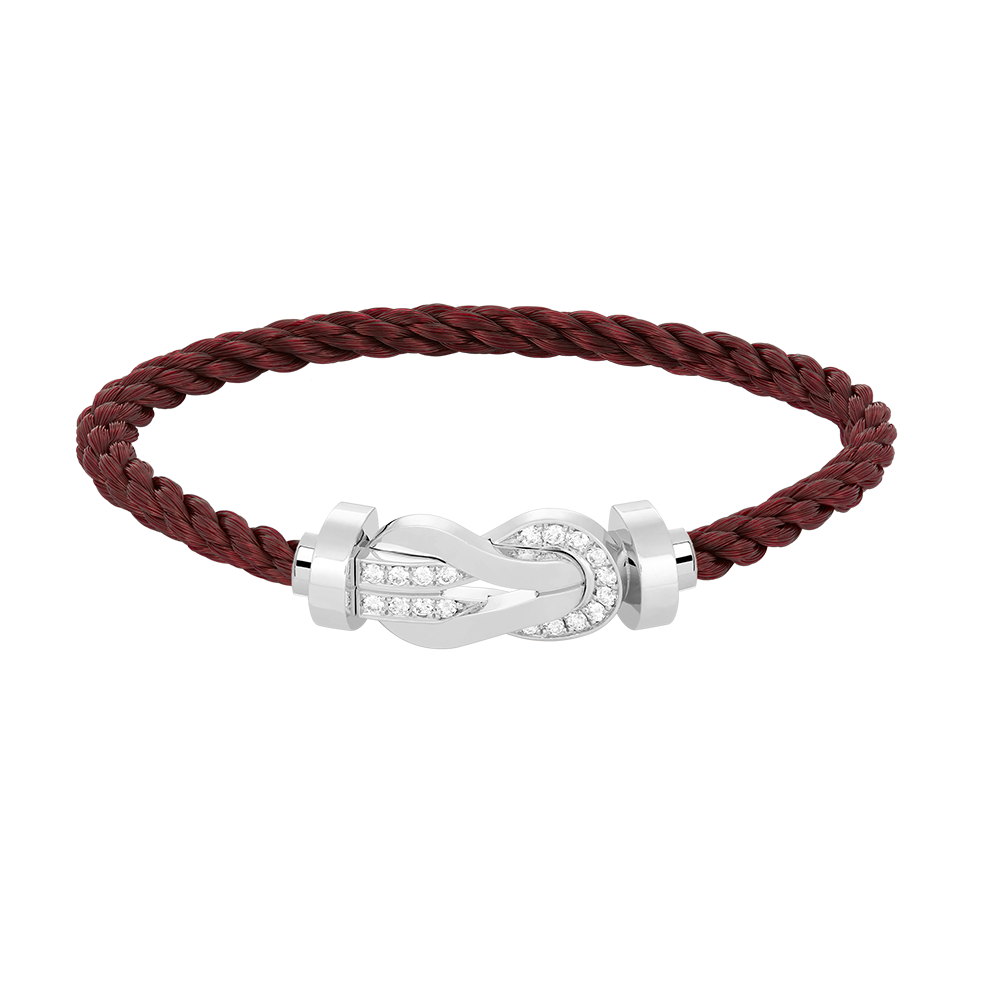 [Elowen Jewels]CHANCE LARGE 8 FIGURE BUCKLE HALF DIAMOND BRACELET SILVER