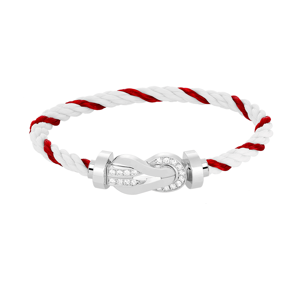 [Elowen Jewels]CHANCE LARGE 8 FIGURE BUCKLE HALF DIAMOND BRACELET SILVER