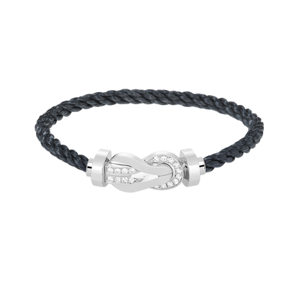 [Elowen Jewels]CHANCE LARGE 8 FIGURE BUCKLE HALF DIAMOND BRACELET SILVER