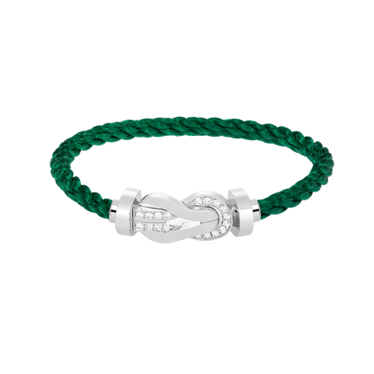 [Elowen Jewels]CHANCE LARGE 8 FIGURE BUCKLE HALF DIAMOND BRACELET SILVER
