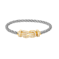 [Elowen Jewel]CHANCE LARGE 8 FIGURE BUCKLE FULLDIAMOND BRACELET GOLD