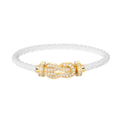 [Elowen Jewels]CHANCE LARGE 8 FIGURE BUCKLE FULLDIAMOND BRACELET GOLD