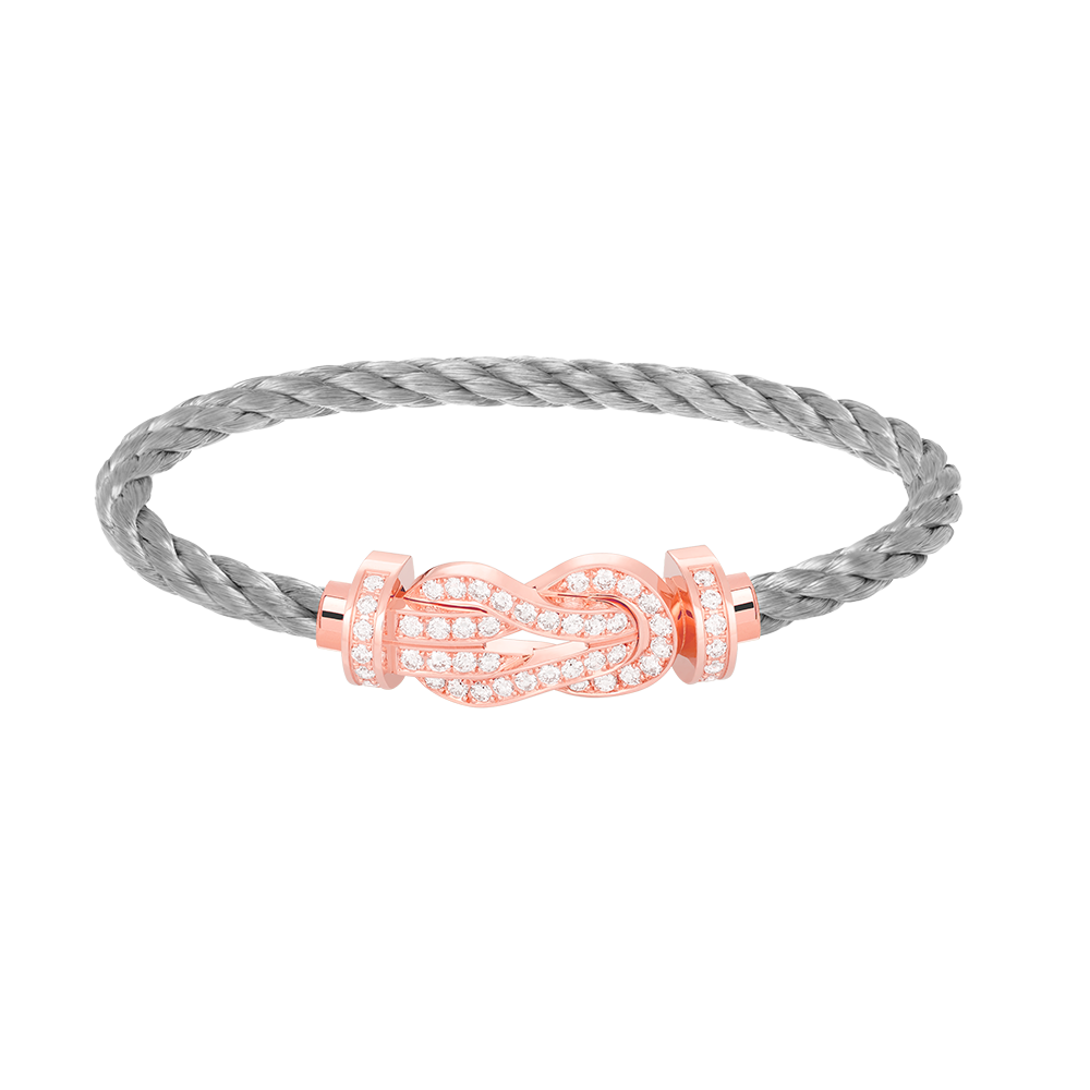 [Elowen Jewels]CHANCE LARGE 8 FIGURE BUCKLE FULL DIAMOND BRACELET ROSE GOLD