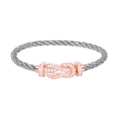 [Elowen Jewels]CHANCE LARGE 8 FIGURE BUCKLE FULL DIAMOND BRACELET ROSE GOLD