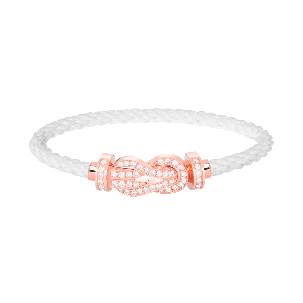 [Elowen Jewels]CHANCE LARGE 8 FIGURE BUCKLE FULL DIAMOND BRACELET ROSE GOLD