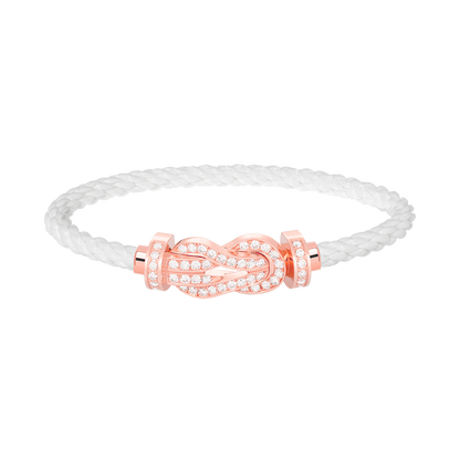 [Elowen Jewels]CHANCE LARGE 8 FIGURE BUCKLE FULL DIAMOND BRACELET ROSE GOLD