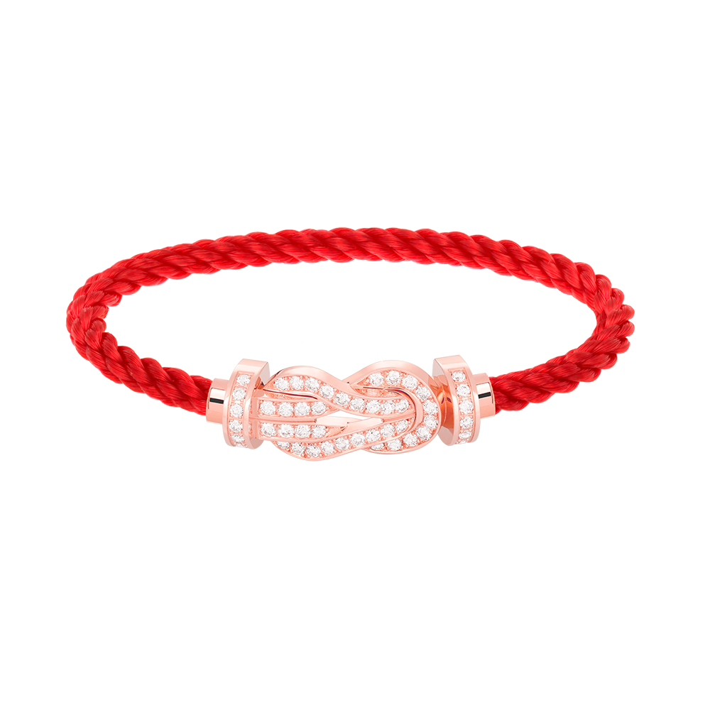 [Elowen Jewels]CHANCE LARGE 8 FIGURE BUCKLE FULL DIAMOND BRACELET ROSE GOLD