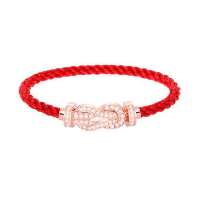 [Elowen Jewels]CHANCE LARGE 8 FIGURE BUCKLE FULL DIAMOND BRACELET ROSE GOLD