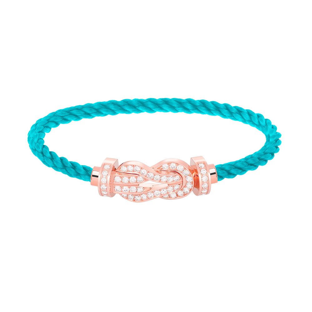 [Elowen Jewels]CHANCE LARGE 8 FIGURE BUCKLE FULL DIAMOND BRACELET ROSE GOLD